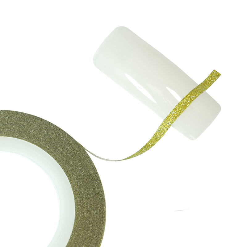 Decorative Nail Tape - Autoadhesive - Glittery Gold 2mm