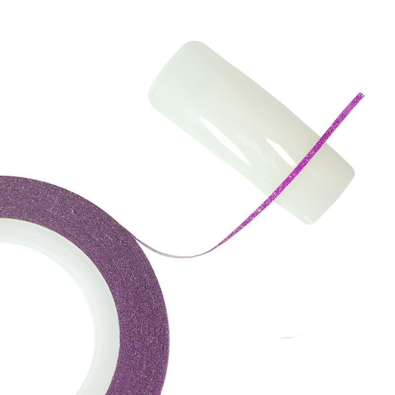 Decorative Nail Tape - Autoadhesive - Glittery pink 0.7mm