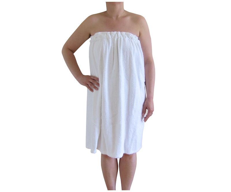 Sortie de Bain en Coton Blanc Petit/Médium (Bande Élastique)