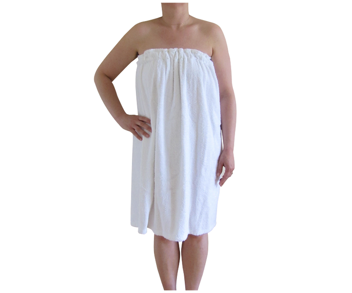 Sortie de Bain en Coton Blanc Petit/Médium (Bande Élastique)