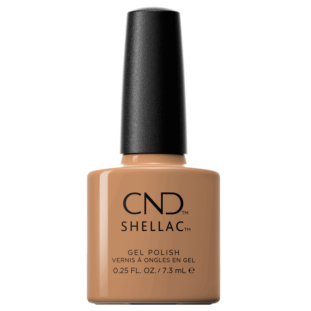 Shellac Vernis UV Running Latte #424 7.3mL, Color World CND Collection, beige, brun