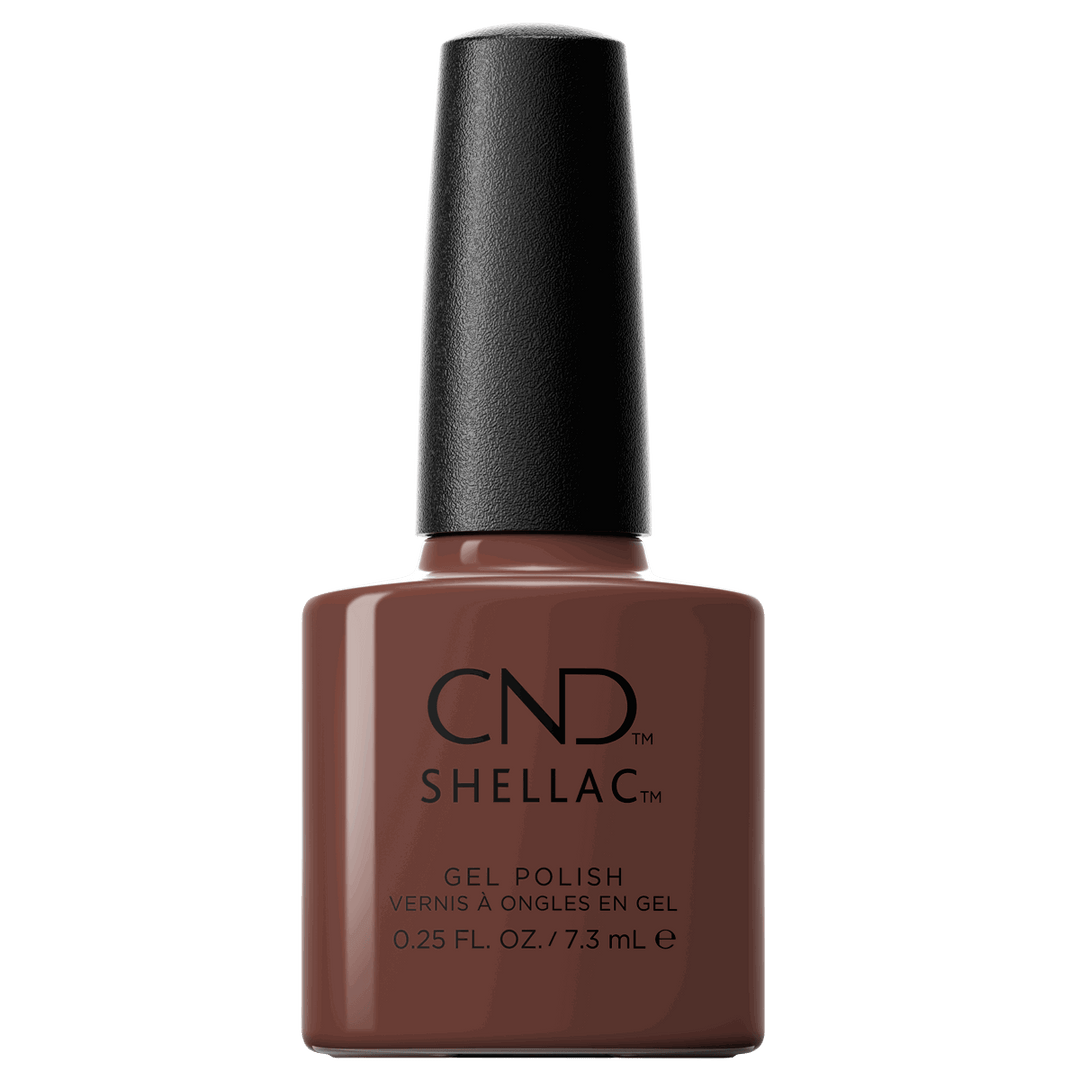 Shellac Vernis UV Toffee Talk #428 7.3mL, CND Color World collection, brun, rouge