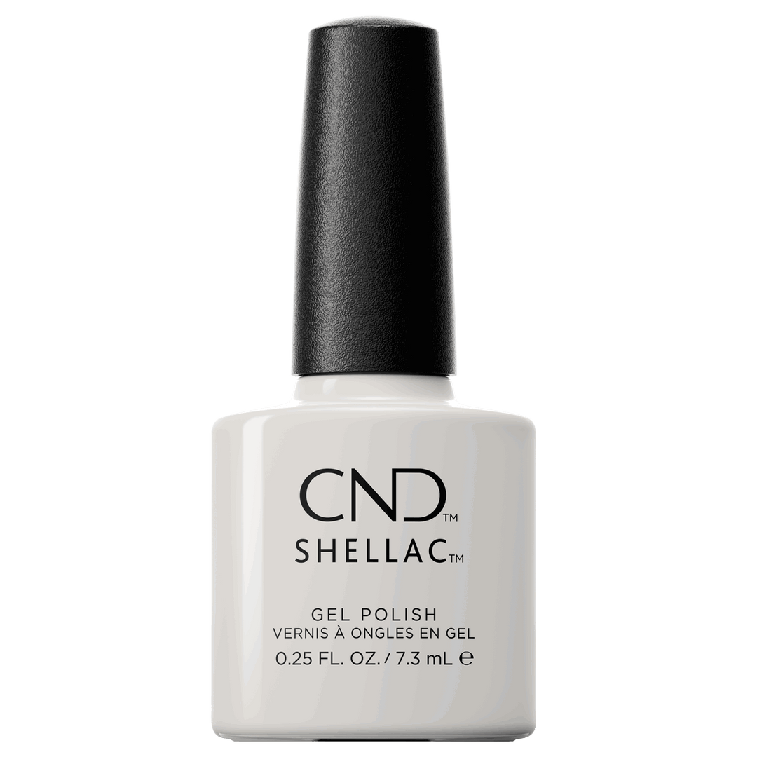 Shellac Vernis UV All Frothed Up #434 7.3mL, CND Color World Collection, blanc, gris, beige