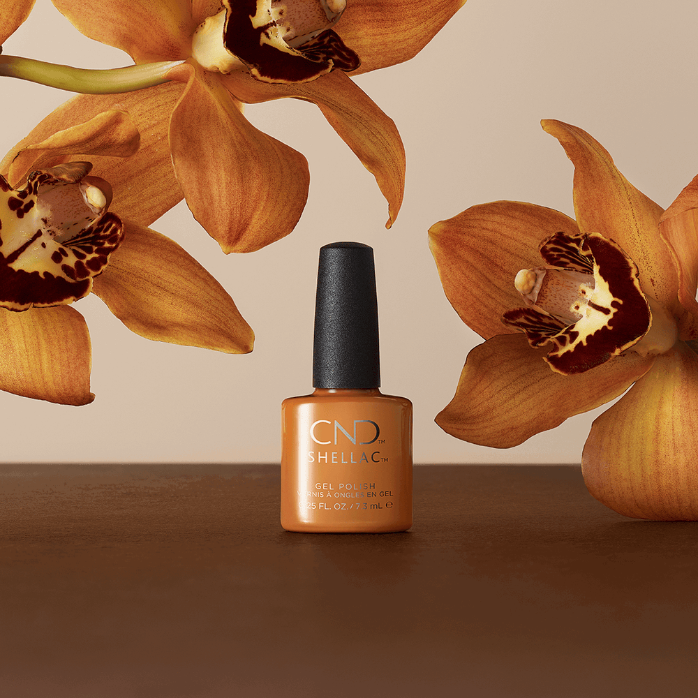 Shellac Vernis UV Willow Talk #408 7.3mL, Collection Fall Bloom, automne 2022, Willow Talk, jaune, orange