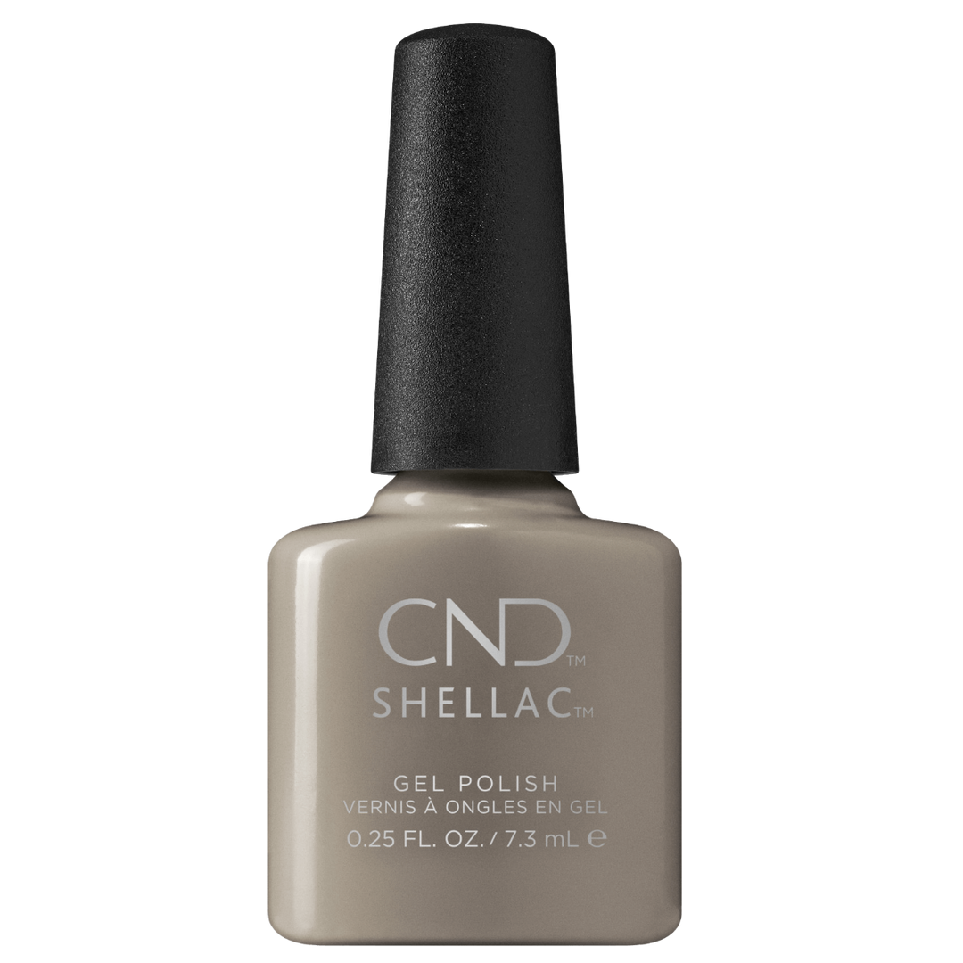 Shellac Vernis UV Skipping Stones #412 7.3mL, Fall Bloom, Automne 2022, Skipping Stones, gris, beige