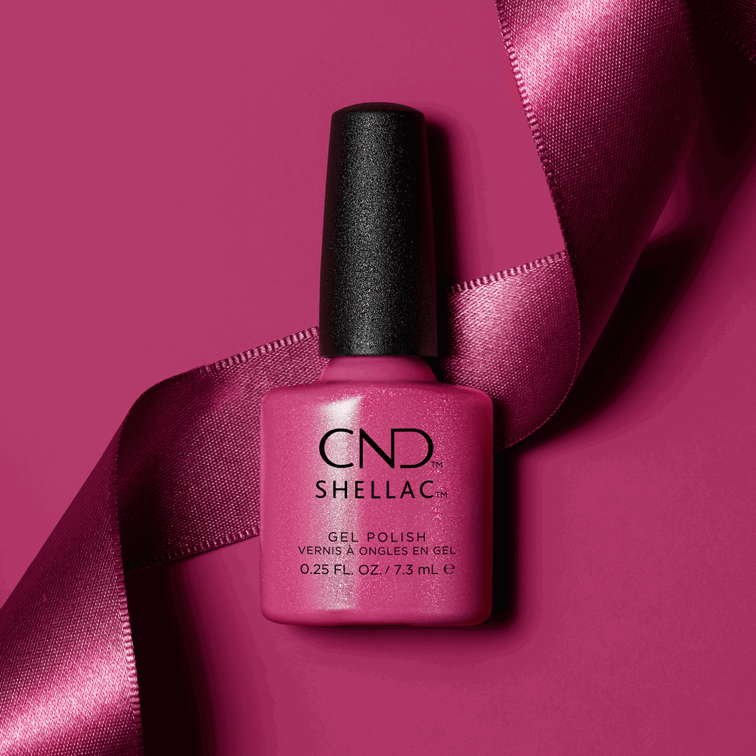 Shellac Vernis UV 414 Happy Go Lucky 7.3mL, Collection Painted Love, rose, brillants