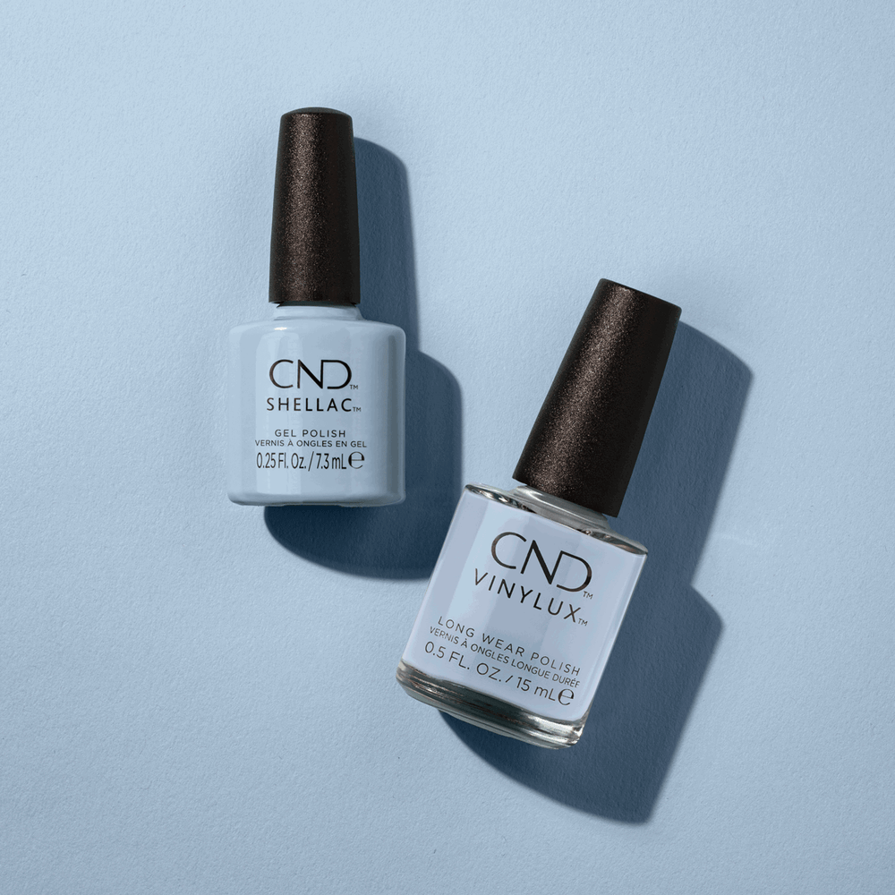 Shellac Vernis UV Climb to the Top-az #437 7.3mL, Shade Sense, bleu pastel, printemps 2023