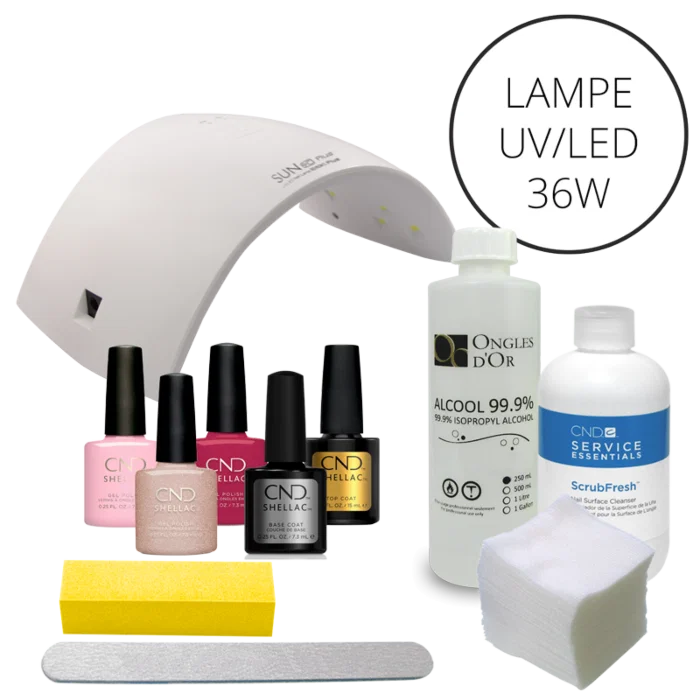 Shellac Vernis UV - Ensemble de départ avec lampe 36W