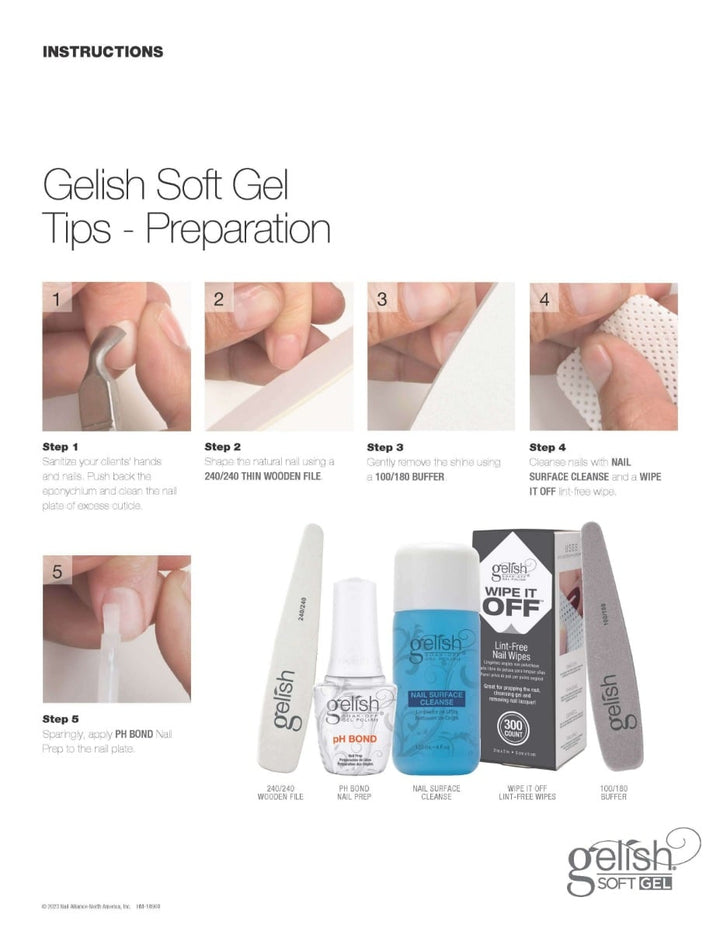 Gelish Soft Gel Tip - Préparation