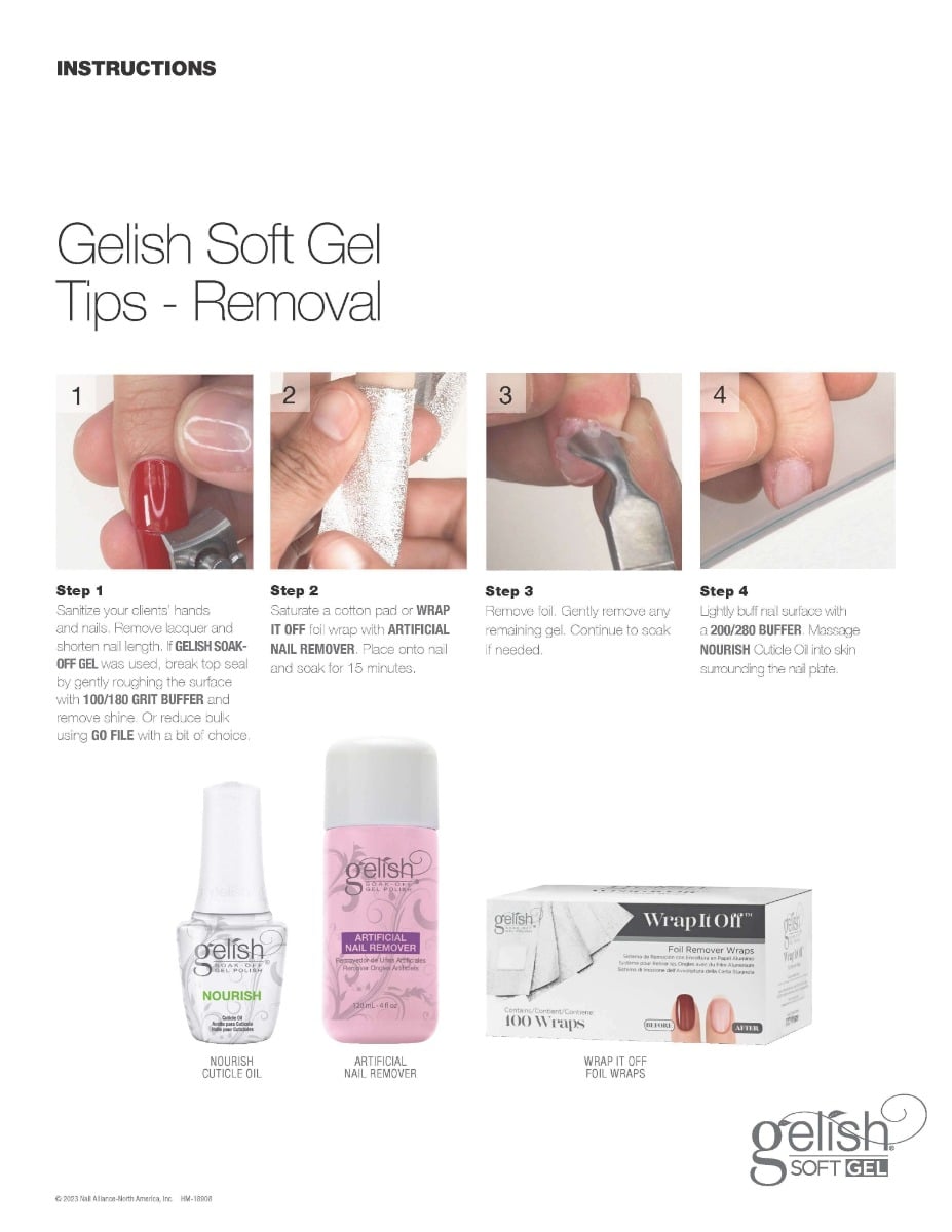 Gelish Soft Gel Tip - Retrait