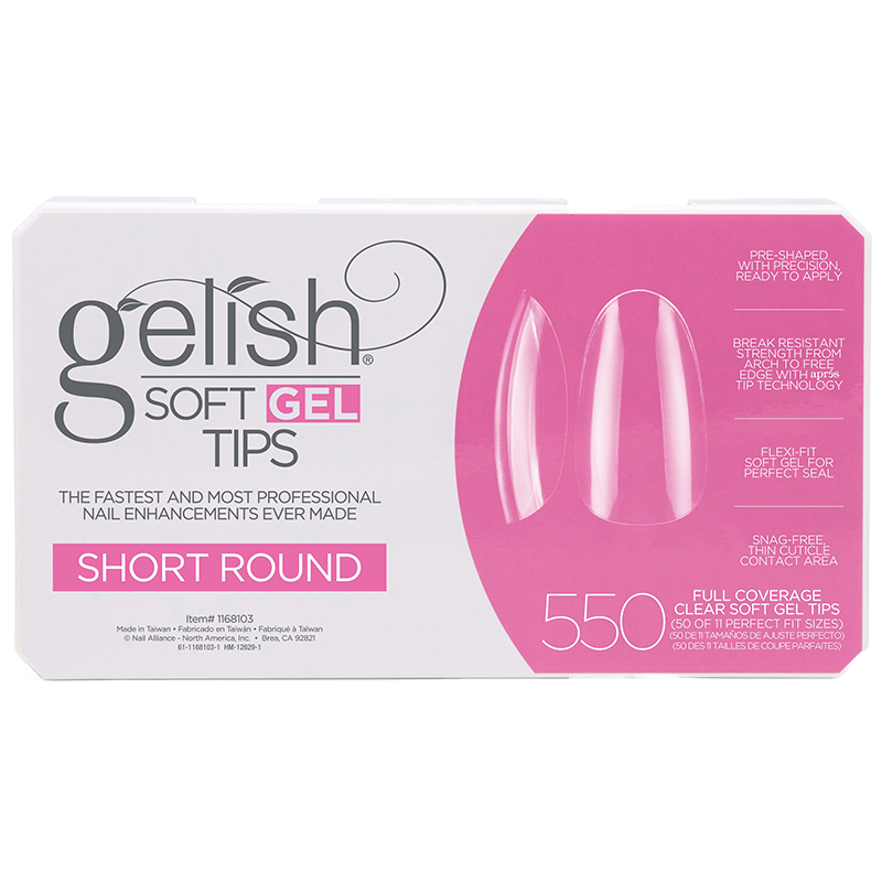 Gelish Soft Gel Tips Prothèses Arrondies Courtes round short