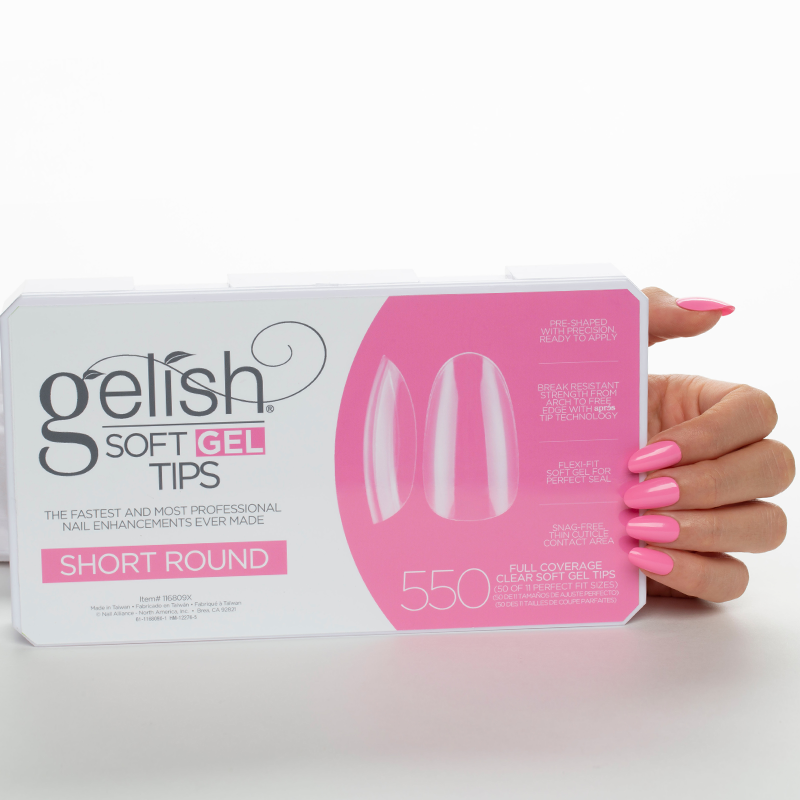 Gelish Soft Gel Tips Prothèses Arrondies Courtes round short