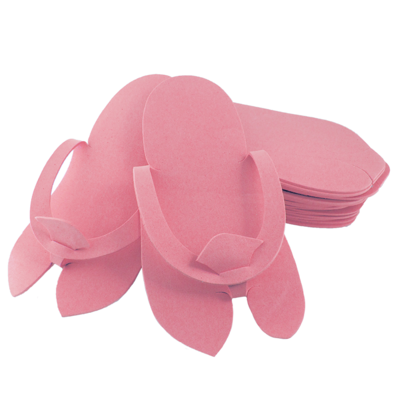 Disposable Foam Slippers - Pink Color (12 pairs)