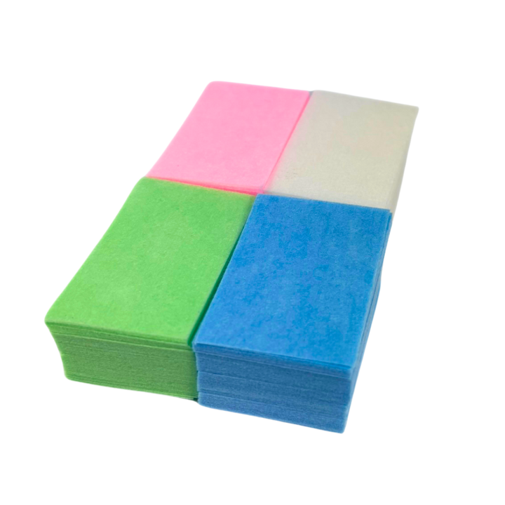 Nails Wipe Lint Free 1.5 x 2.3" Multicolor (200 pcs)