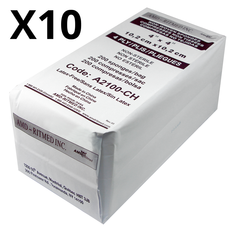 Tampon 4x4 AMD-Ritmed 10 paquets de 200pcs