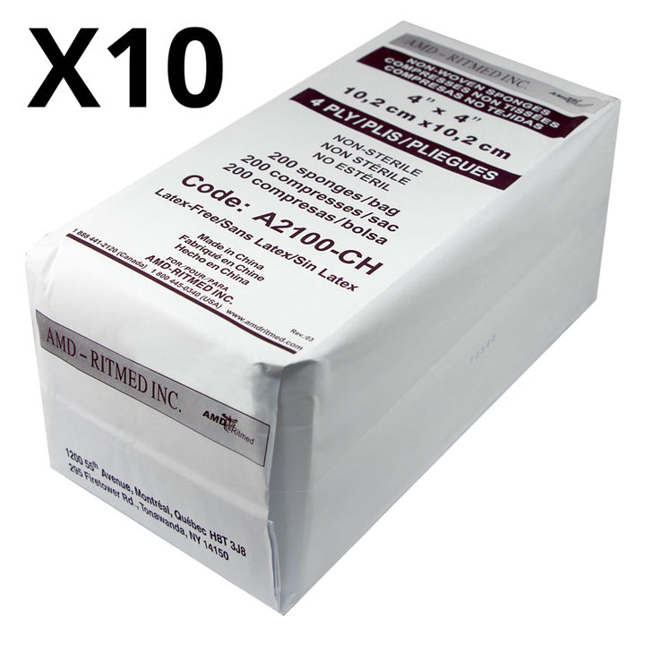 Tampon 4x4 AMD-Ritmed 10 paquets de 200pcs
