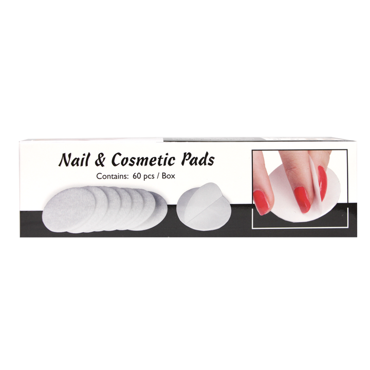 Round Nail and Cosmetic Pads with Lid (60pcs)