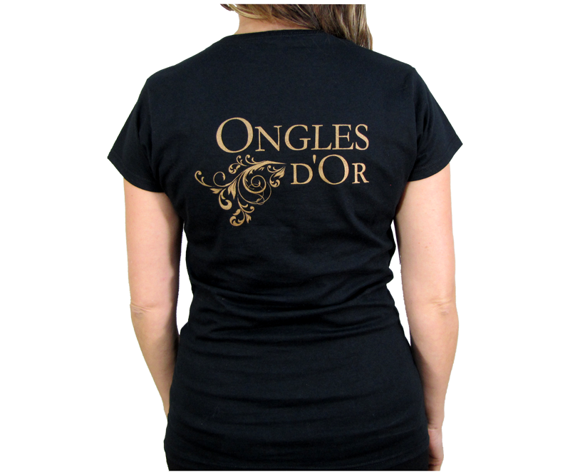 T-shirt noir Ongles d&
