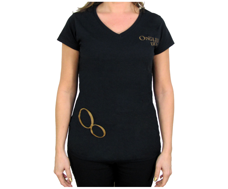 T-shirt noir Ongles d'Or L
