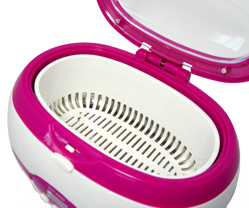 Nettoyeur Ultrasonic Rose+Timer Pour Dissoudre faux ongles VGT-2000