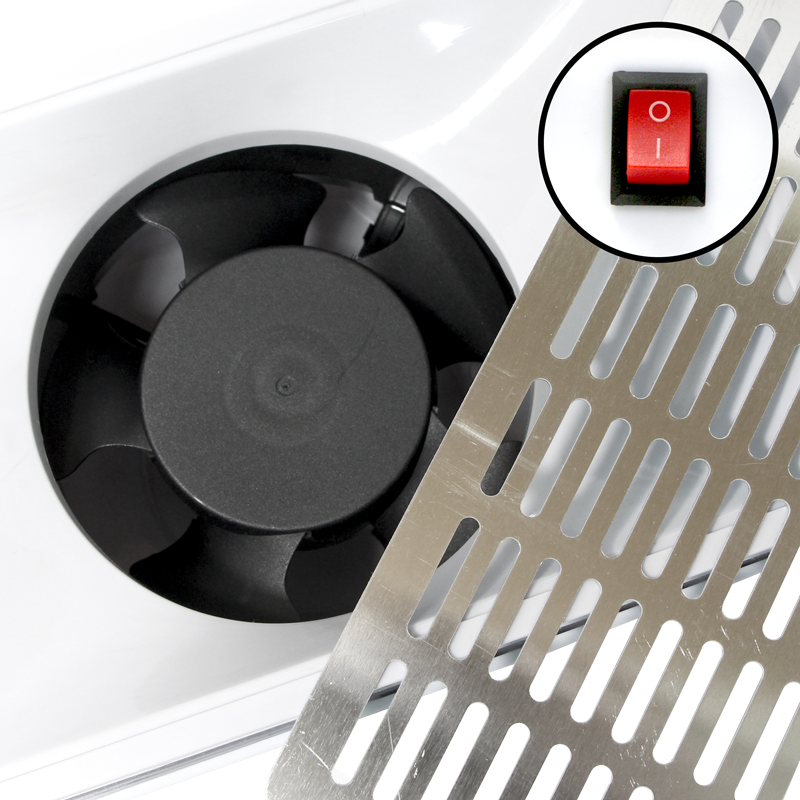 Ventilateur de Table Encastrable Blanc 