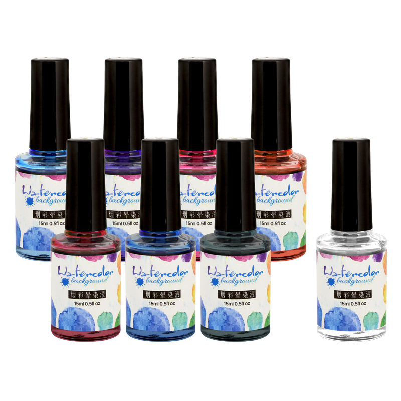Watercolor Background Encre Collection (8pcs)