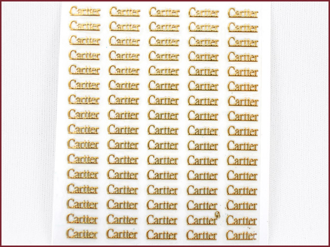 Décalques 3-D modèle 020 Cartier Or