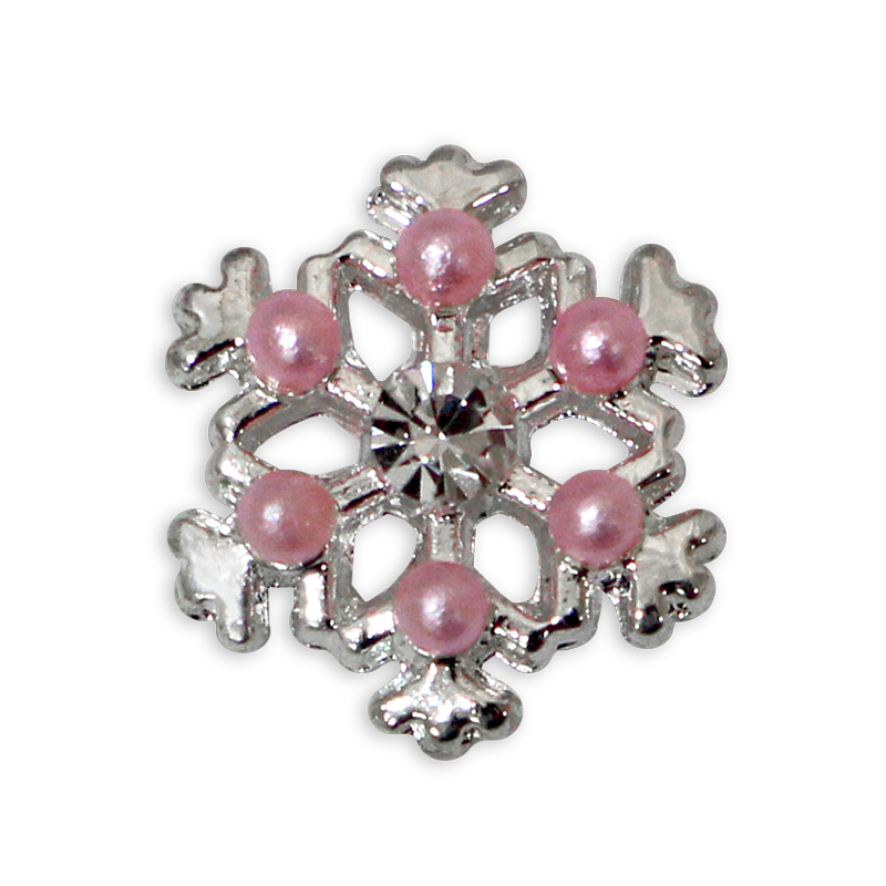 3D Nail Decoration - Snowflake #39 - Pink