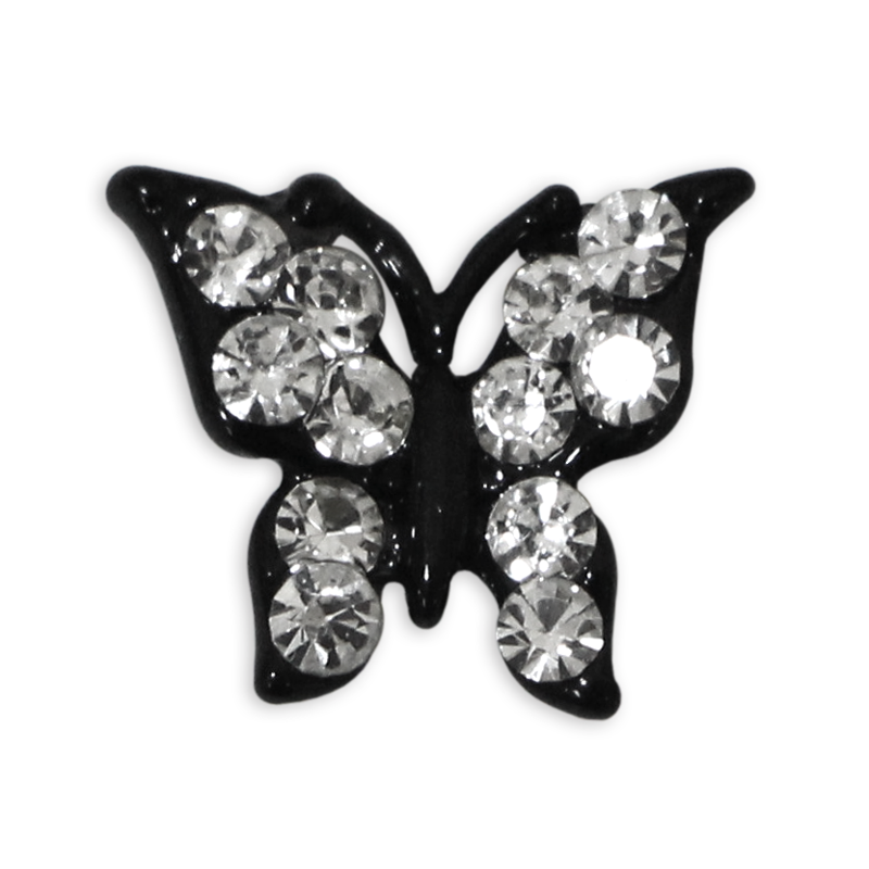 3D Nail Decoration - Butterfly #61 - Black
