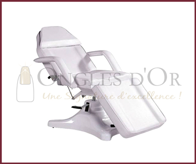 Chaise d'Esthétique Blanche Ajustable Hydraulique Base Reco