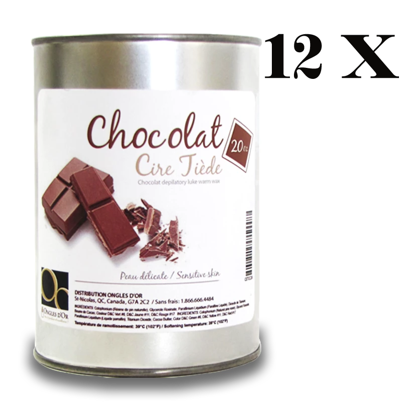 Cire Épilatoire Tiède Café Chocolat Métal 20 oz (Douzaine)