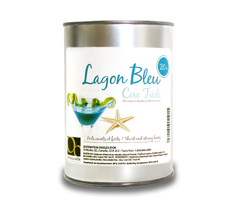 Cire Épilatoire Tiède Lagon Bleu Canne Métal (20 oz) (1)