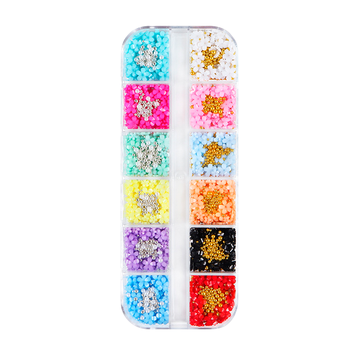 Nail Art Kit - 3D Flowers 12 colours
