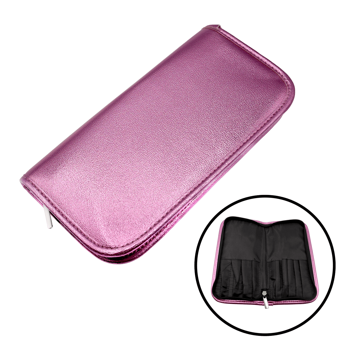 Foldable Brush Case - Pink color (22.5cm x 11.5cm)