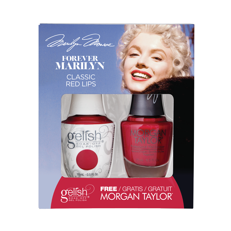 Gelish Gel Polish + Morgan Taylor Classic Red Lips