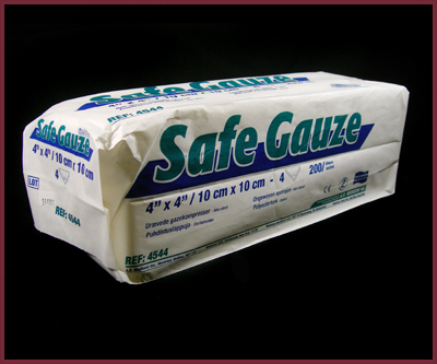 Tampon Medicom SafeGauze 4x4 (1 paquet de 200) 4544