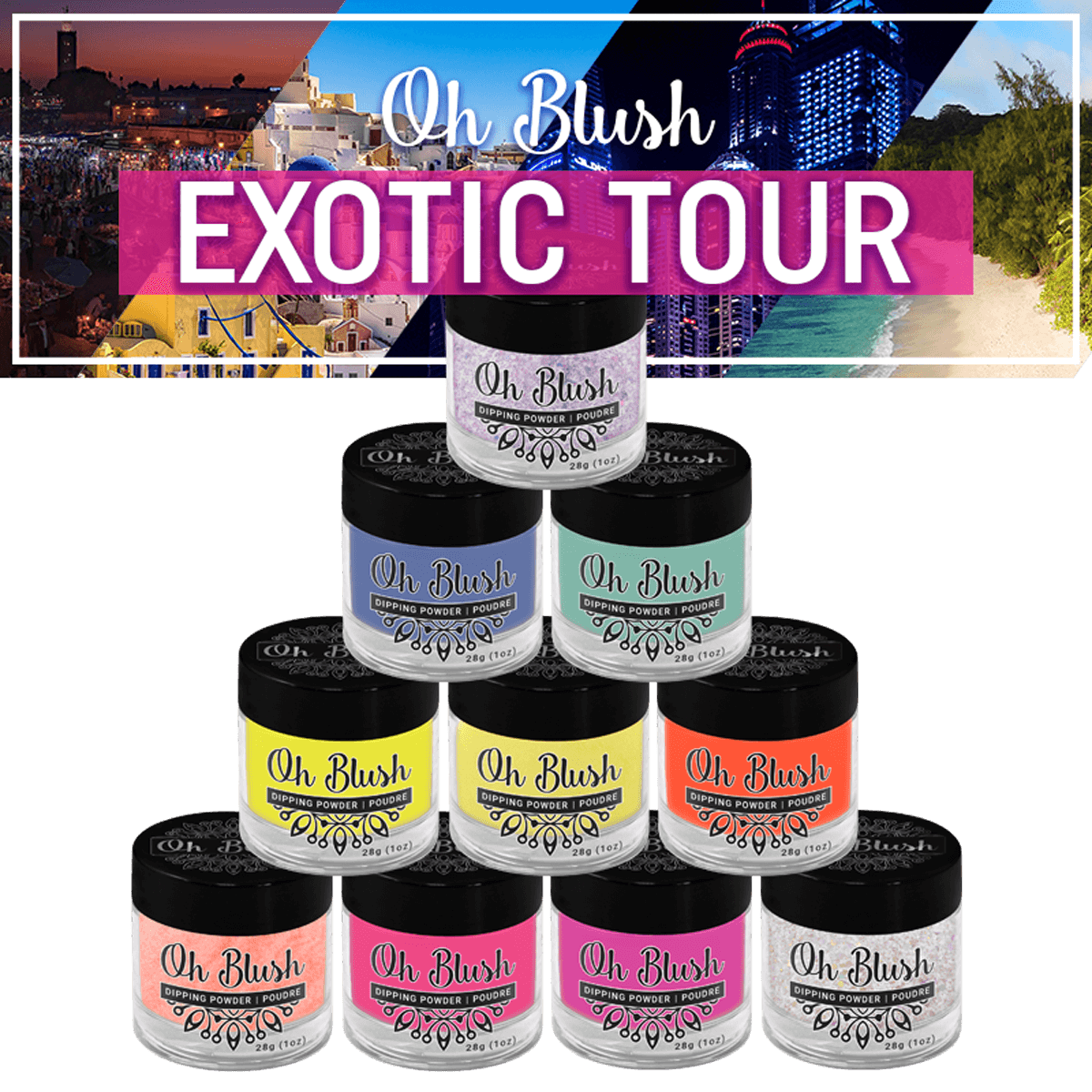 Oh Blush Poudre Collection Exotic Tour (10pcs)