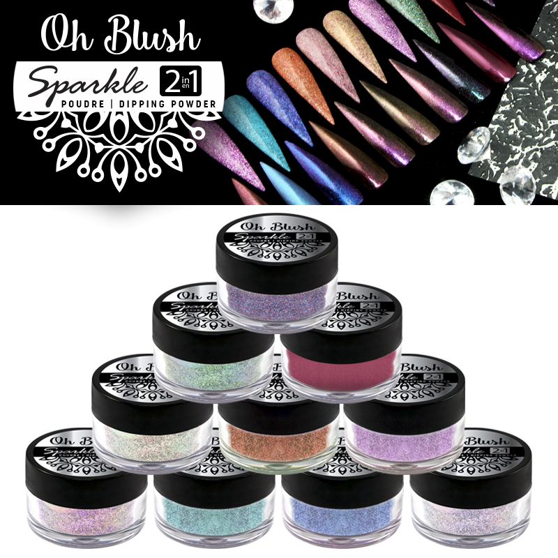 Oh Blush Sparkle Poudre 2 en 1 Coll. 1 (1001-1010) 10pcs