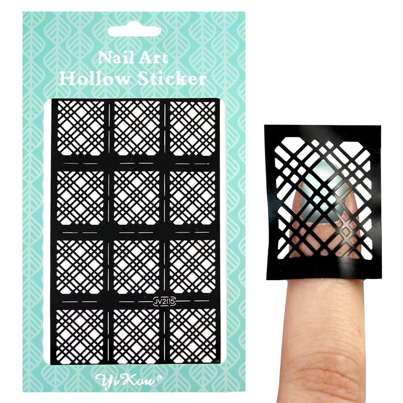 Adhesive stencil model plaid design JV205 black