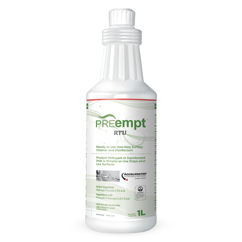 PREempt (Accel) RTU Nettoyant pour Surfaces Liquide (1 Litre) *Date de péremption 22 juillet 2022*