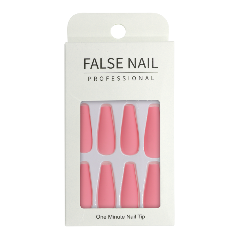 Press-On Nails - False Nail Professional Ballerine Rose Mat 24pcs