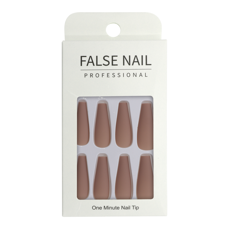 Press-On Nails - False Nail Professional Ballerine Taupe Mat 24pcs