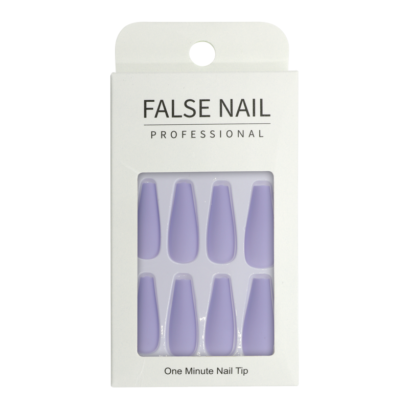 Press-On Nails - False Nail Professional Ballerine Lilas Mat 24pcs