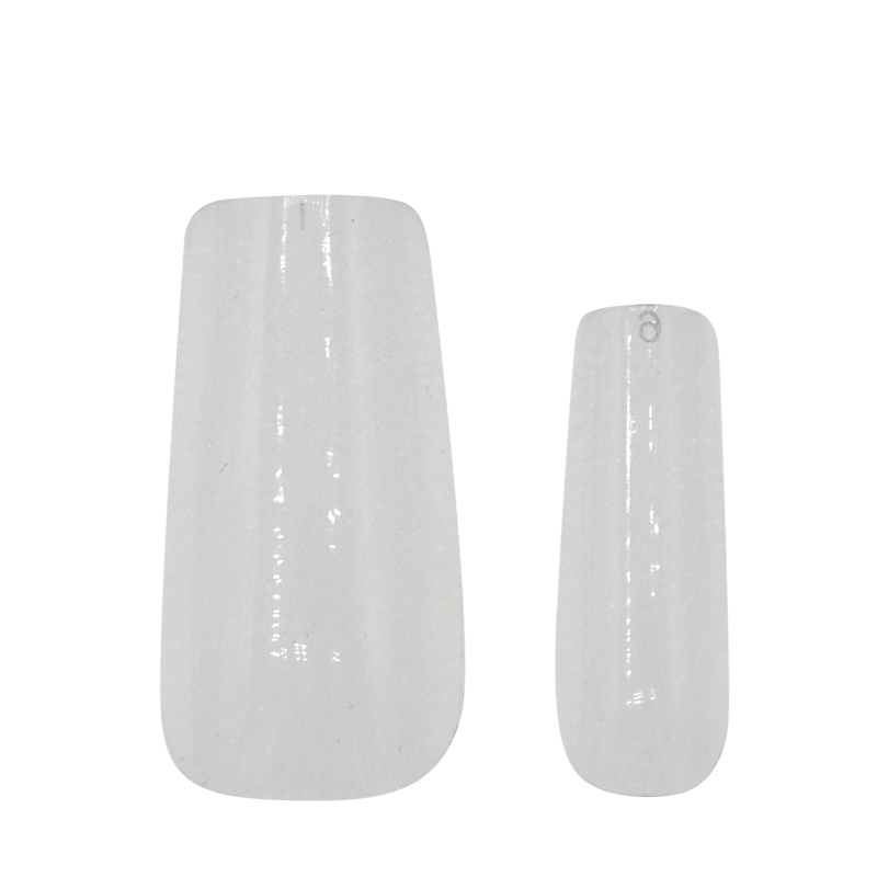 Full Cover Nail Tip - Medium Square Clear