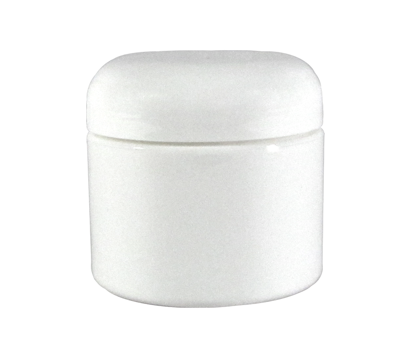 Pot Vide en Plastique Blanc avec Couvercle 4 oz.