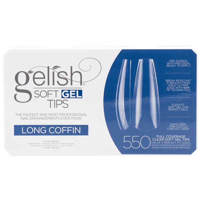 Gelish Soft Gel Tips - Prothèses Ballerine Long (550pcs)
