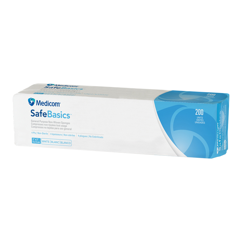 Tampon Medicom Safe Basics 2x2 Général 4 Plis paquet 200