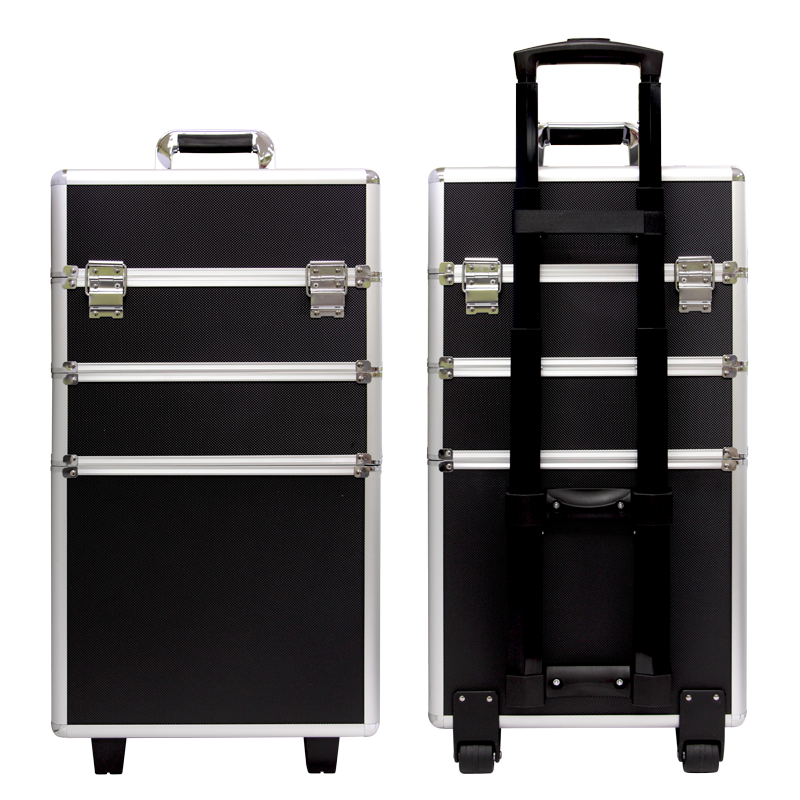 Valise 3 Sections Noire (Grosse:35x25x68cm) *Imperfections